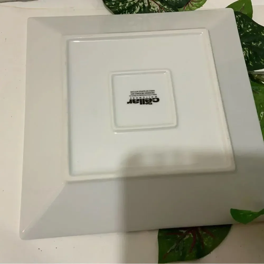 The Cellar Whiteware Square Serving Bowl, Porcelain, 8 .5